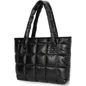 Puffer Tote Bag Lightweight Quilted Puffy Tote Bag Soft Down Cotton Padded